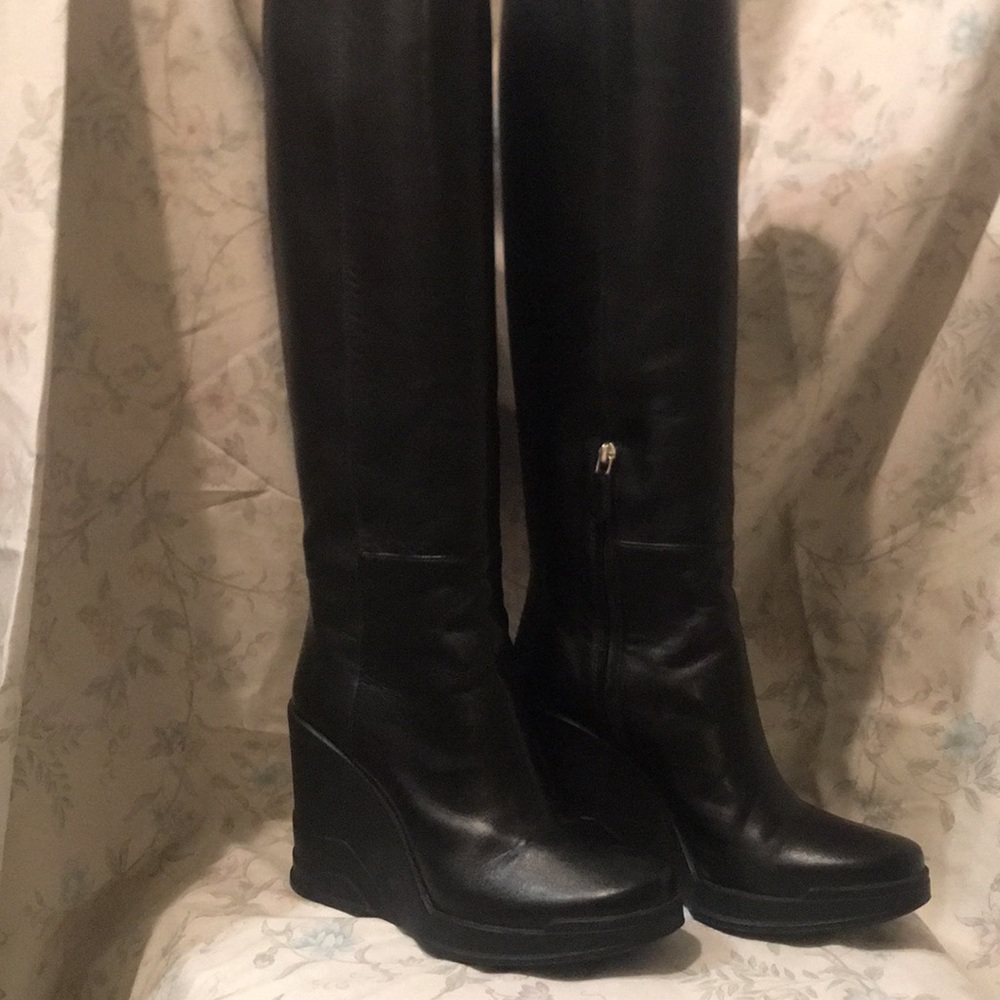 Prada Black Heeled Boots